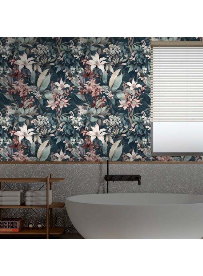 Bluejw Retro American Style Warm Fresh Plant Flower Wallpaper Ins Style Atmosphere Wallpaper Bedroom Self-adhesive Wallpaper - Image 4